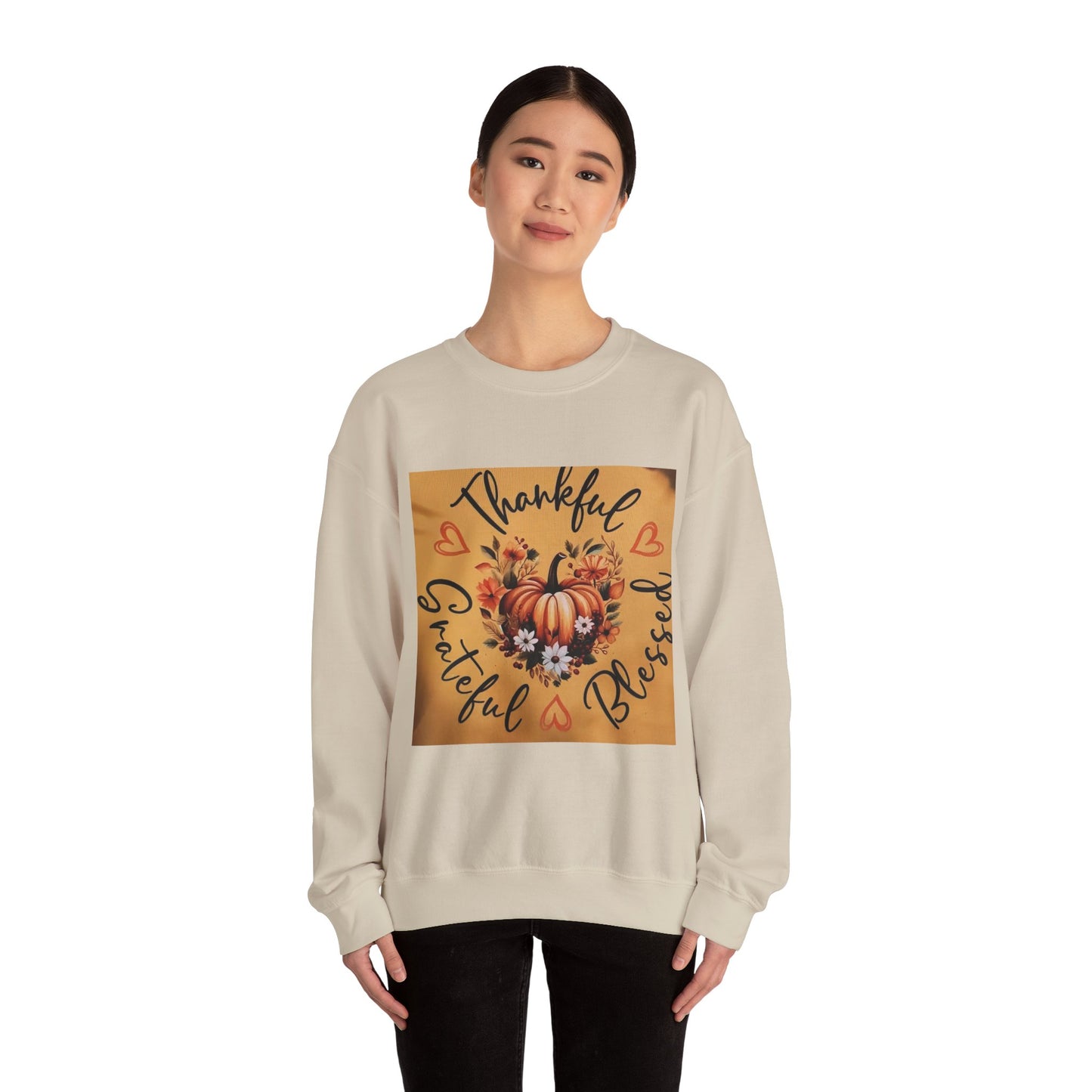 THANKFUL * GRATEFUL * BLESSED Unisex Heavy Blend™ Crewneck Sweatshirt