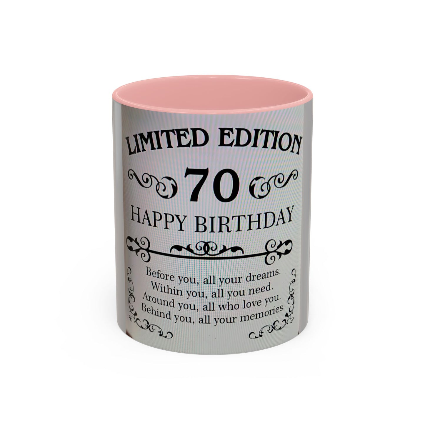 Mug - Celebrating 70th Birthday Happy Birthday Adventure Design