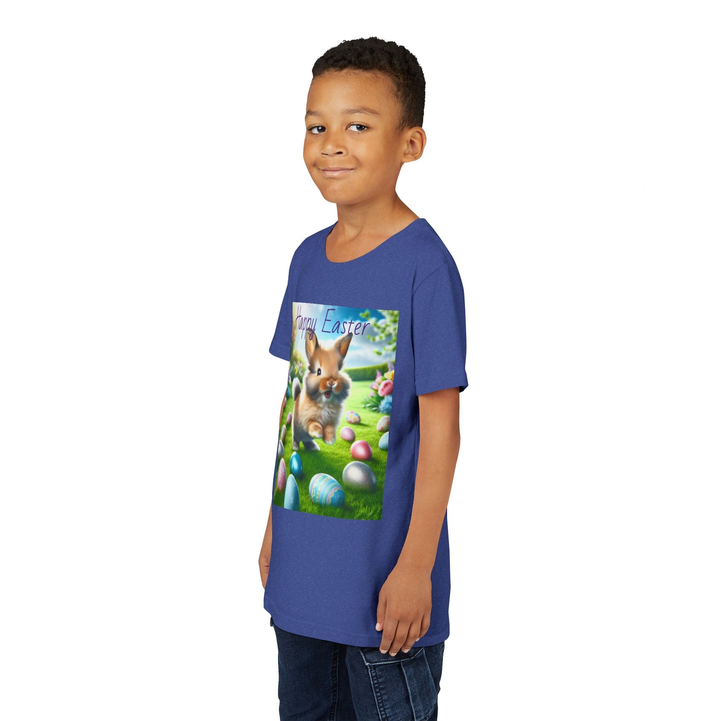 Easter Bunny Youth Tee, Spring T-Shirt for Kids