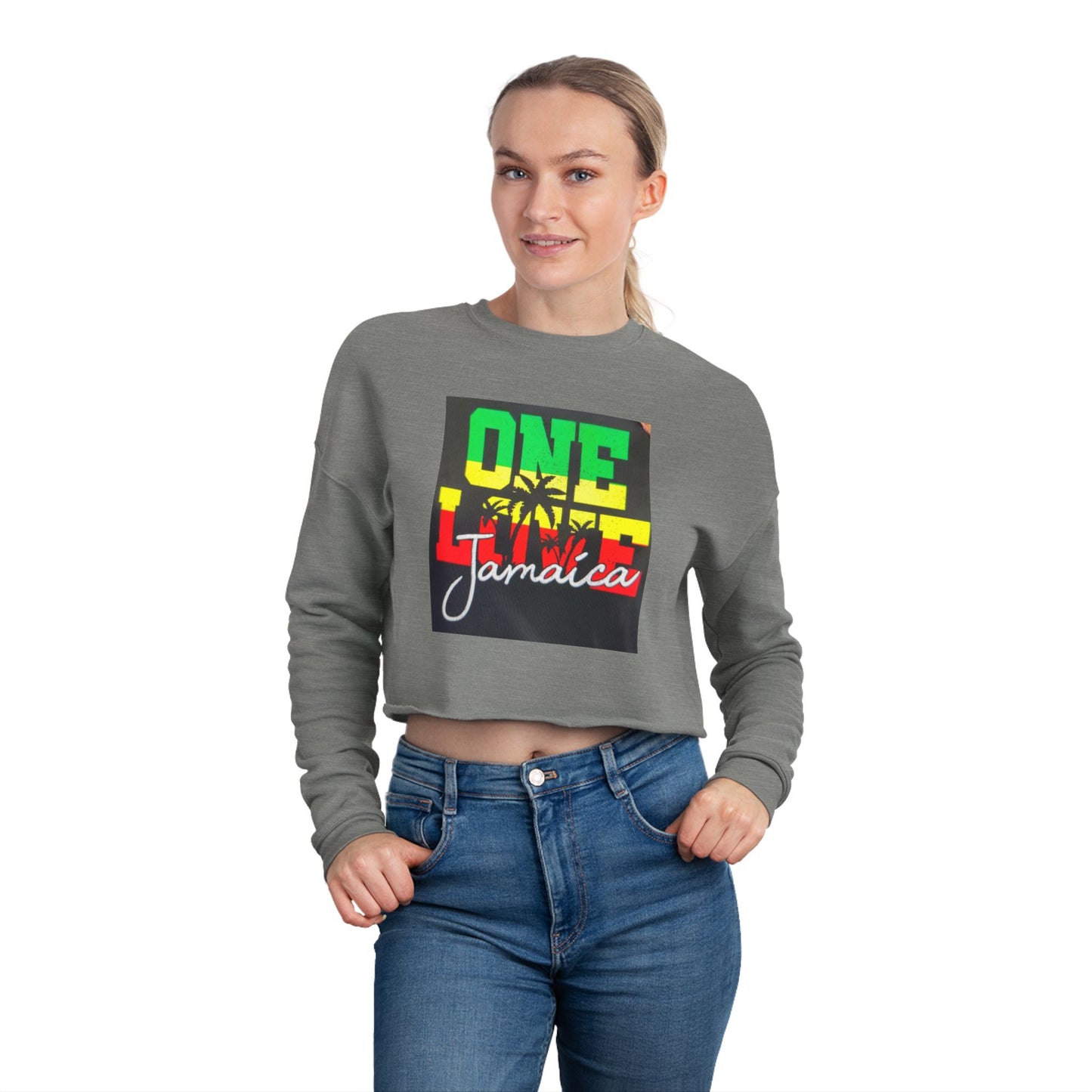 One Love Jamaica Cropped Sweatshirt - Cozy and Stylish Women's Apparel