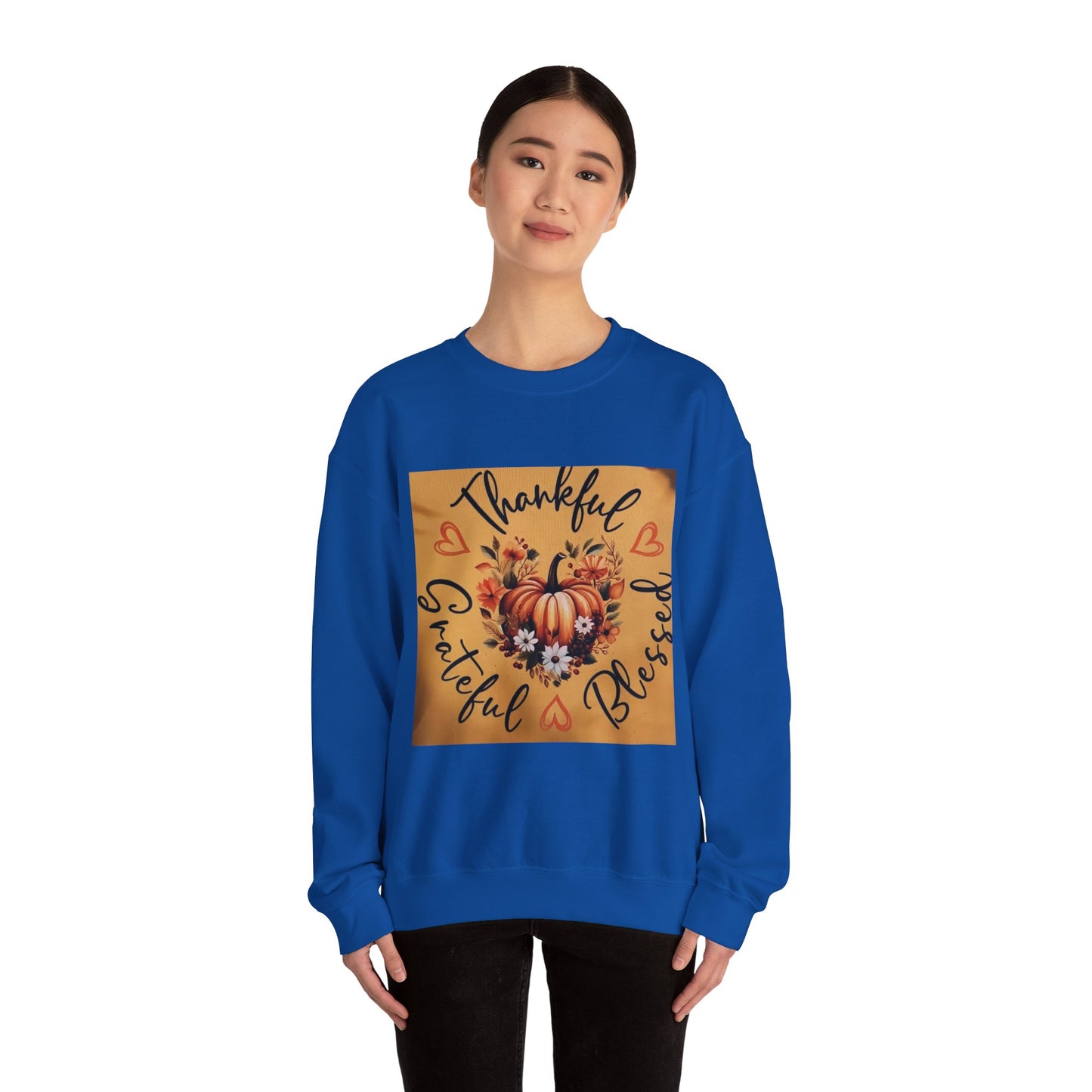 THANKFUL * GRATEFUL * BLESSED Unisex Heavy Blend™ Crewneck Sweatshirt