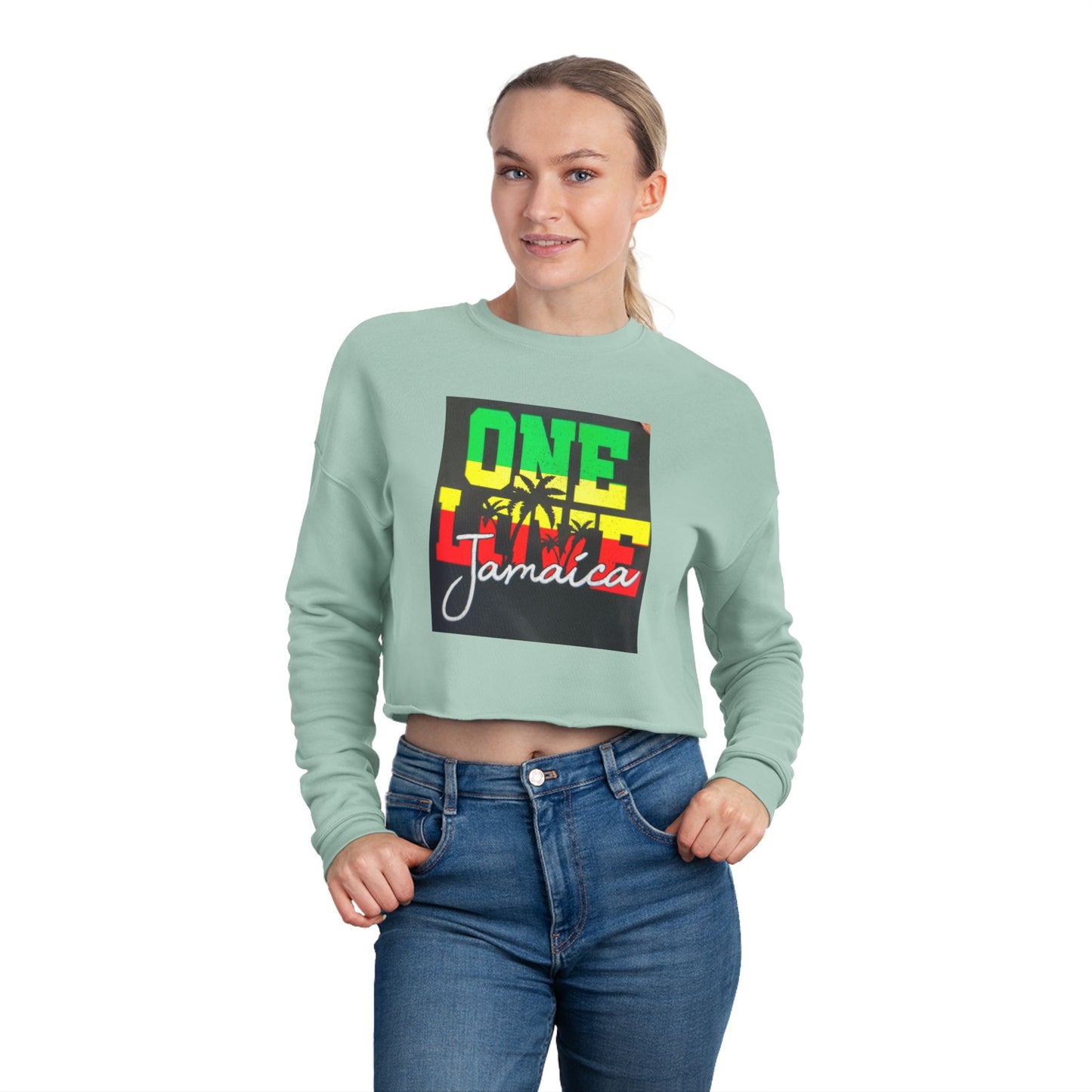 One Love Jamaica Cropped Sweatshirt - Cozy and Stylish Women's Apparel