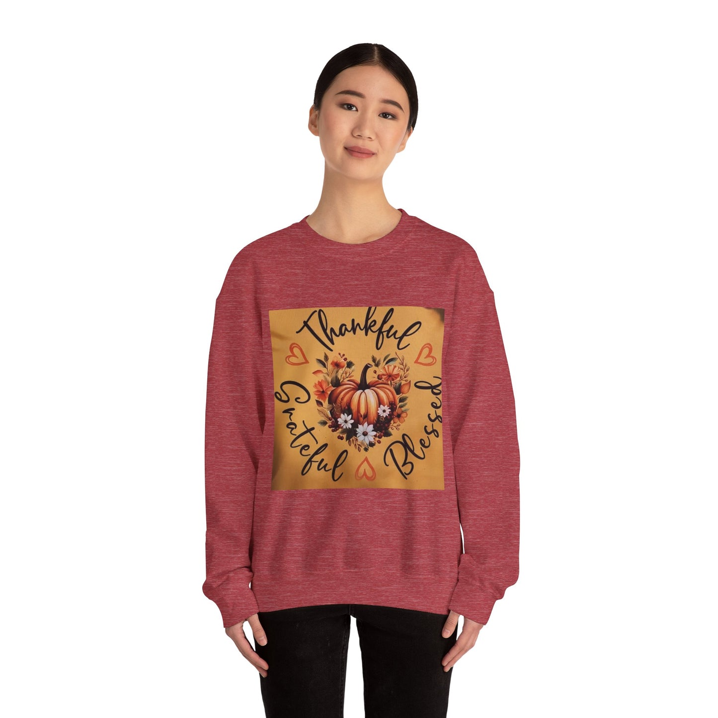 THANKFUL * GRATEFUL * BLESSED Unisex Heavy Blend™ Crewneck Sweatshirt