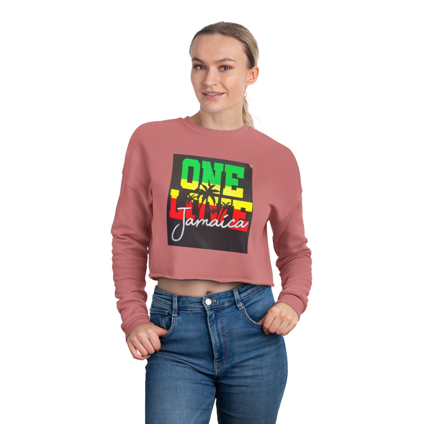 One Love Jamaica Cropped Sweatshirt - Cozy and Stylish Women's Apparel