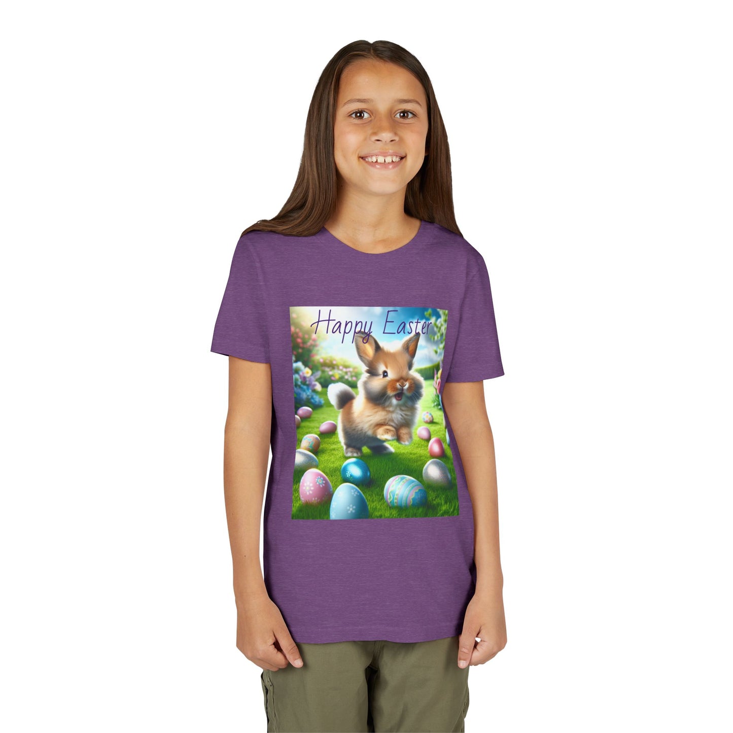 Easter Bunny Youth Tee, Spring T-Shirt for Kids
