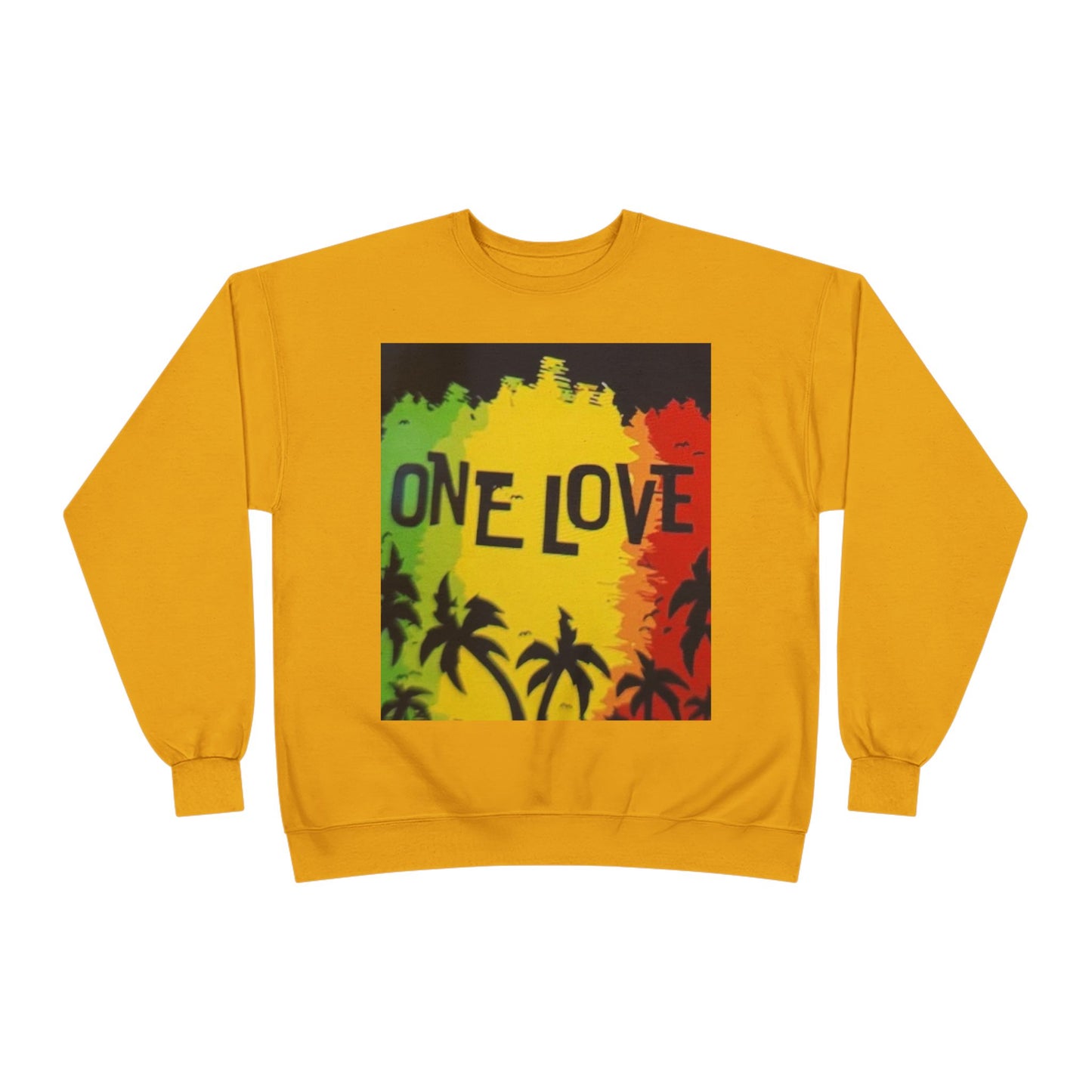 ONE LOVE Unisex Sweatshirt - Eco-Friendly Cozy Crewneck for Love and Unity