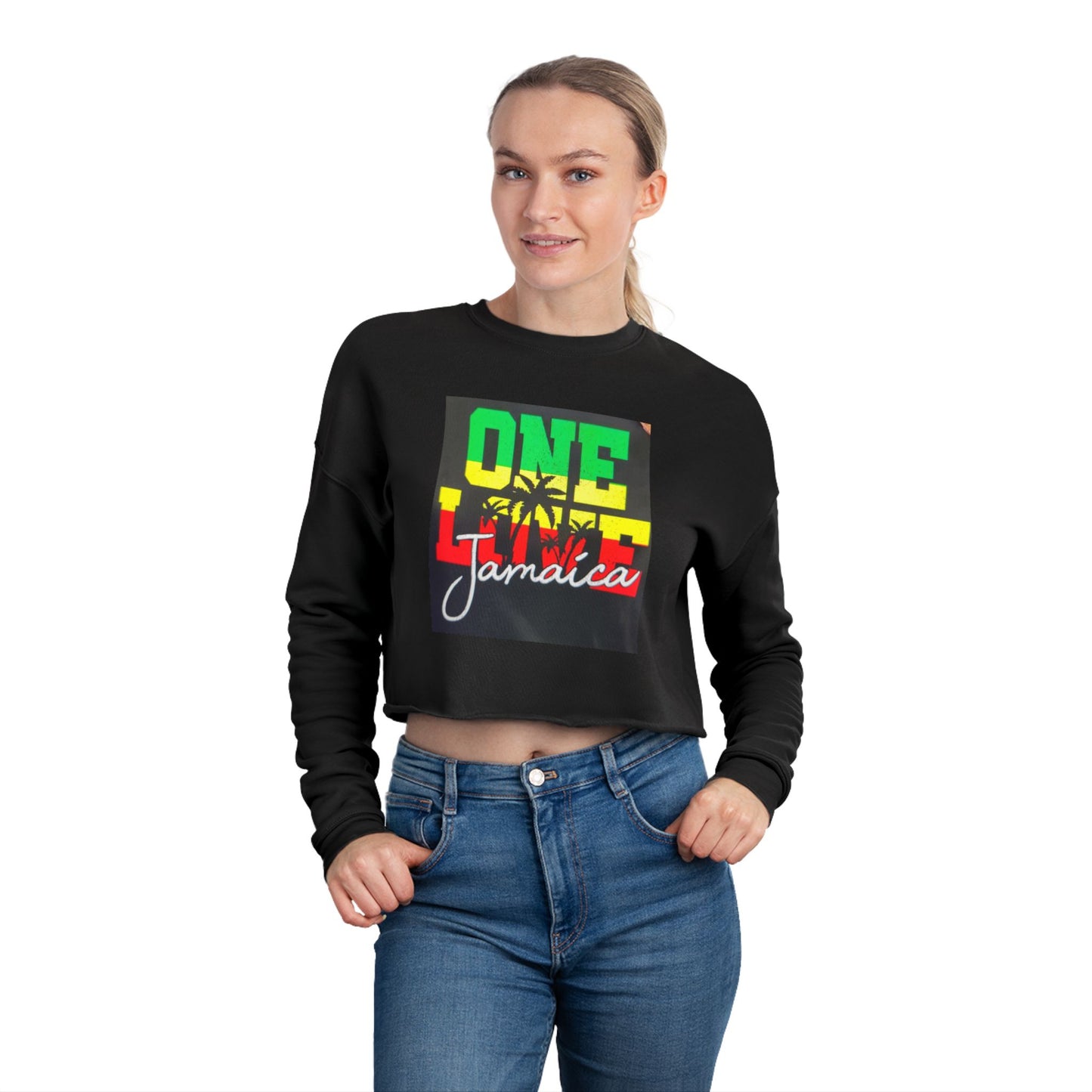 One Love Jamaica Cropped Sweatshirt - Cozy and Stylish Women's Apparel