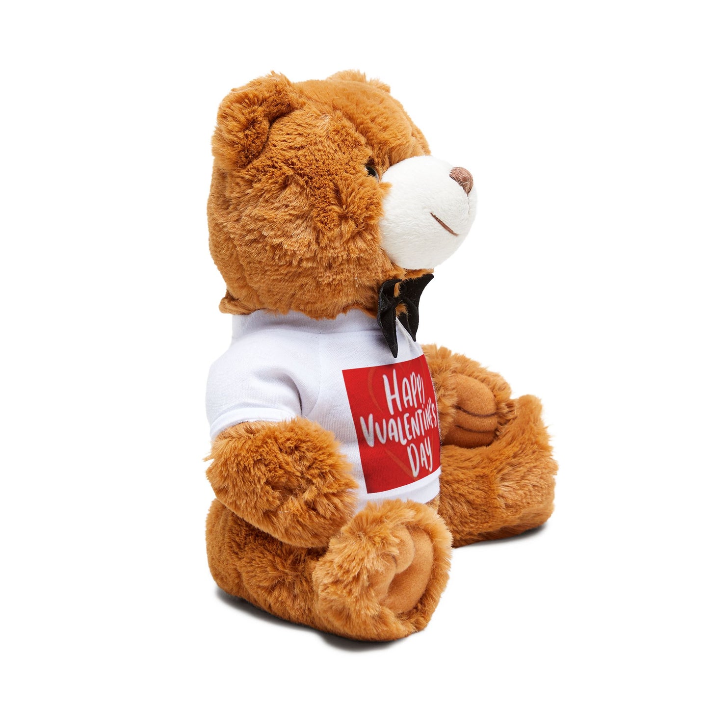 Valentine's Day Teddy Bear, Cute Gift, Plush Toy, Love Gift, Stuffed Animal, Floral Decor, Romantic Present