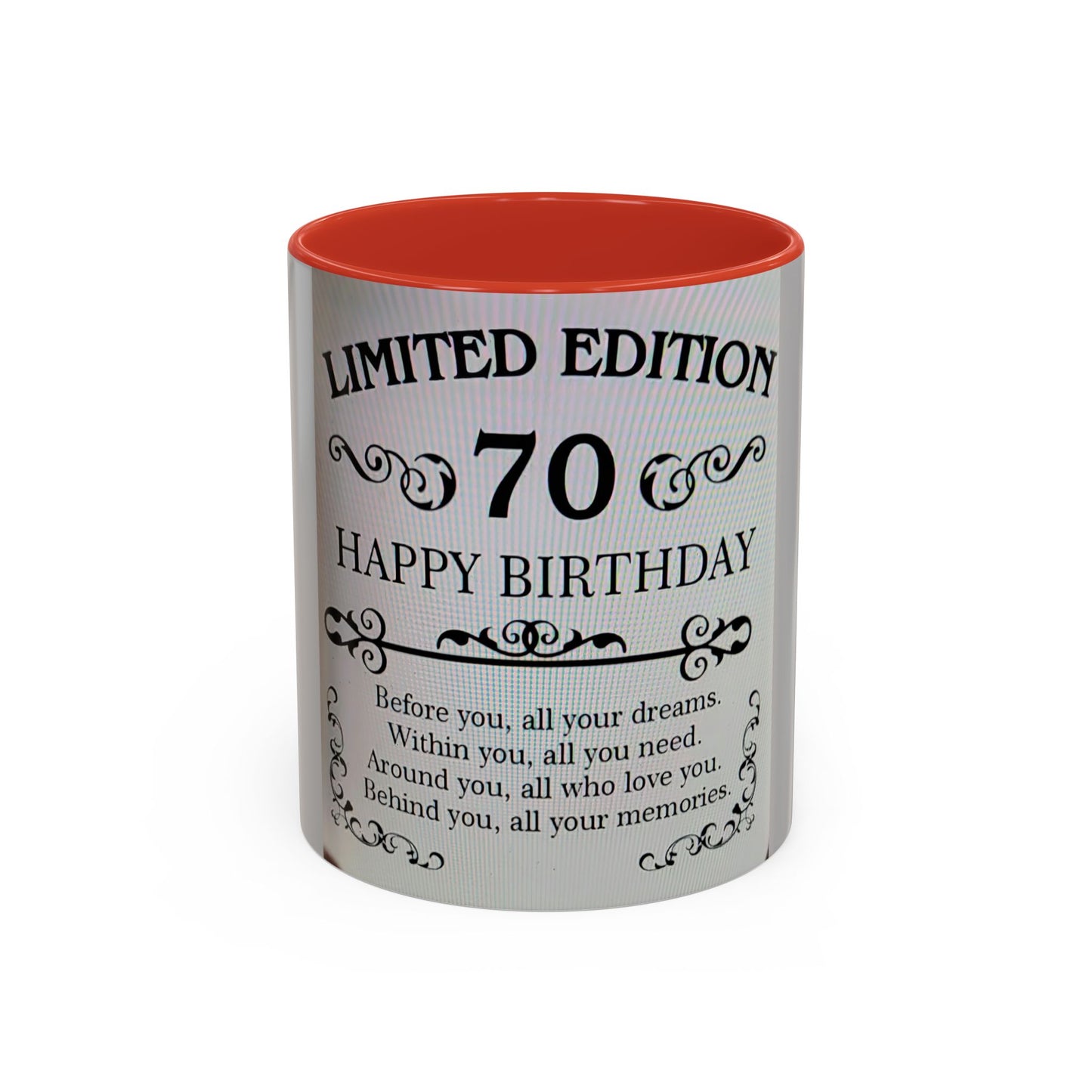 Mug - Celebrating 70th Birthday Happy Birthday Adventure Design