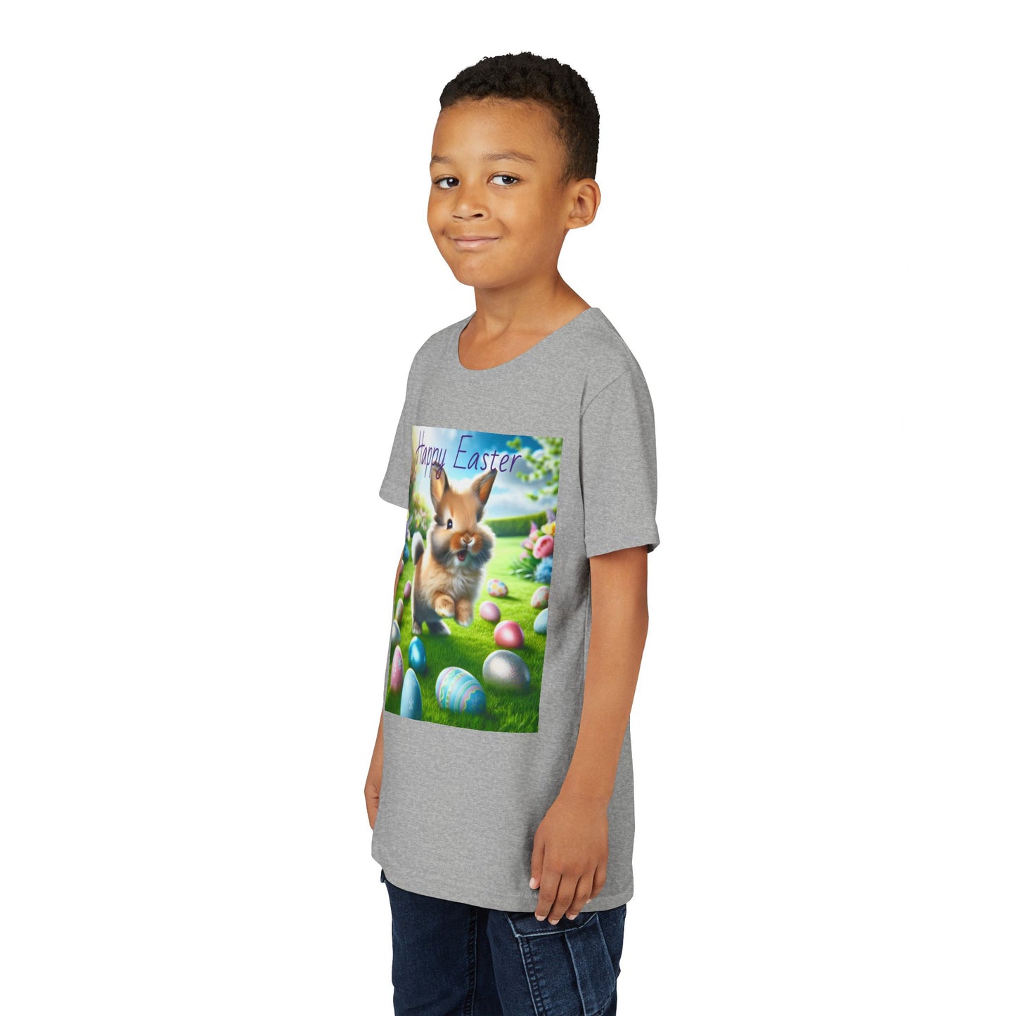 Easter Bunny Youth Tee, Spring T-Shirt for Kids