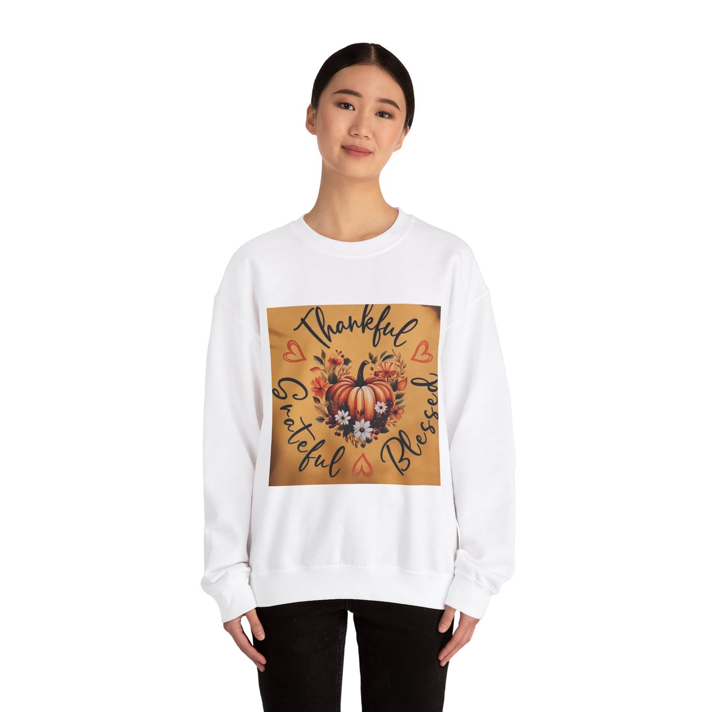 THANKFUL * GRATEFUL * BLESSED Unisex Heavy Blend™ Crewneck Sweatshirt