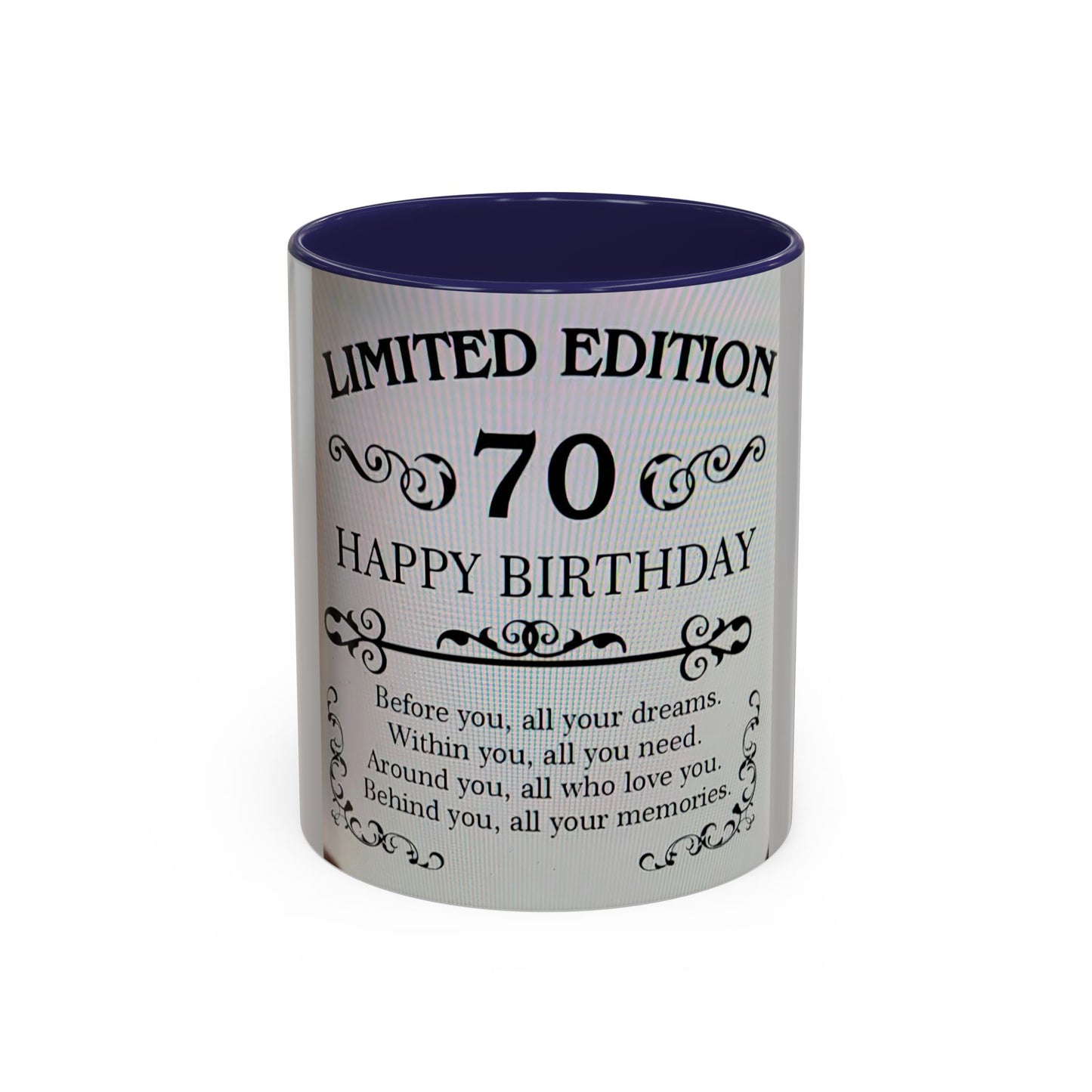 Mug - Celebrating 70th Birthday Happy Birthday Adventure Design