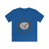 Kids Tee — "Stay Pawsitive" Cute Puppy Graphic