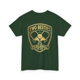 Two Besties Pickleball Badge Tee — Matching Friends Pickleball Shirt