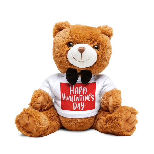 Valentine's Day Teddy Bear, Cute Gift, Plush Toy, Love Gift, Stuffed Animal, Floral Decor, Romantic Present