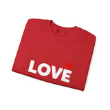 LOVE Unisex Crewneck Sweatshirt - Cozy Style for Special Occasions