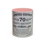 Mug - Celebrating 70th Birthday Happy Birthday Adventure Design