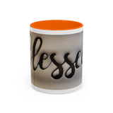 Blessed Accent Coffee Mug - 11oz & 15oz | Positive Vibes for Every Sip