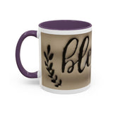 Blessed Accent Coffee Mug - 11oz & 15oz | Positive Vibes for Every Sip