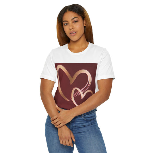 Love Heart Unisex Jersey T-Shirt - Perfect for Valentine's Day & Everyday Wear