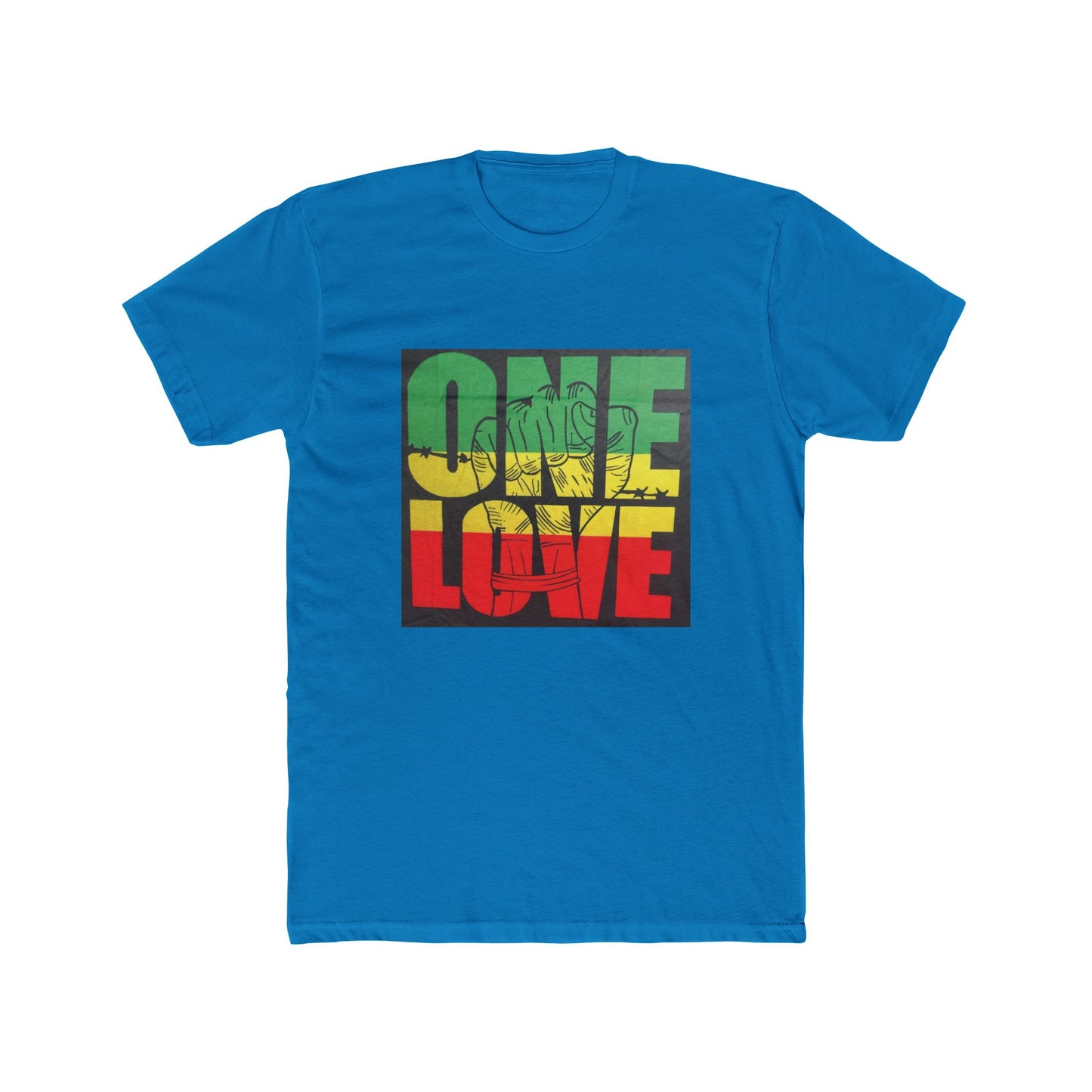 Cotton Crew Tee - ONE LOVE Unisex Shirt with High Quality Print