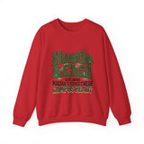 Hustle & Chill Crewneck Sweatshirt — Campus Streetwear Graphic Pullover