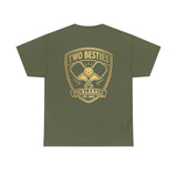 Two Besties Pickleball Badge Tee — Matching Friends Pickleball Shirt