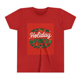 Holiday Vibes Youth Tee, Festive Seasonal Shirt for Kids