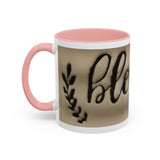 Blessed Accent Coffee Mug - 11oz & 15oz | Positive Vibes for Every Sip
