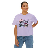 Neutral Ground Boxy Tee — Women's Cropped Graphic Shirt