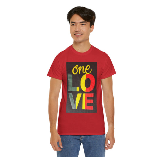 Valentine's Day SALE - ONE  LOVE Unisex Heavy Cotton Tee