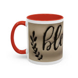 Blessed Accent Coffee Mug - 11oz & 15oz | Positive Vibes for Every Sip