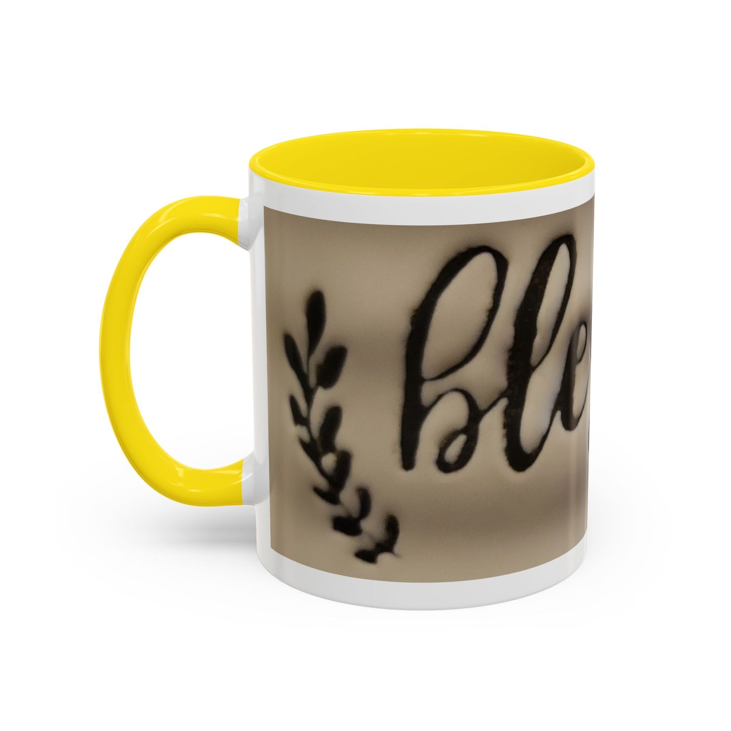 Blessed Accent Coffee Mug - 11oz & 15oz | Positive Vibes for Every Sip