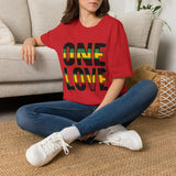 One Love T-Shirt — Bold Reggae Stripe Graphic Tee