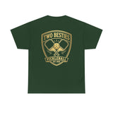 Two Besties Pickleball Badge Tee — Matching Friends Pickleball Shirt