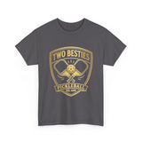 Two Besties Pickleball Badge Tee — Matching Friends Pickleball Shirt