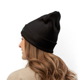 I Love Football Embroidered Knit Beanie — Football Fan Winter Hat