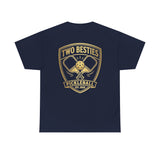 Two Besties Pickleball Badge Tee — Matching Friends Pickleball Shirt