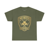 Two Besties Pickleball Badge Tee — Matching Friends Pickleball Shirt