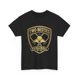 Two Besties Pickleball Badge Tee — Matching Friends Pickleball Shirt