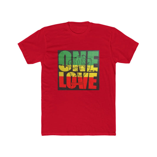 Cotton Crew Tee - ONE LOVE Unisex Shirt with High Quality Print