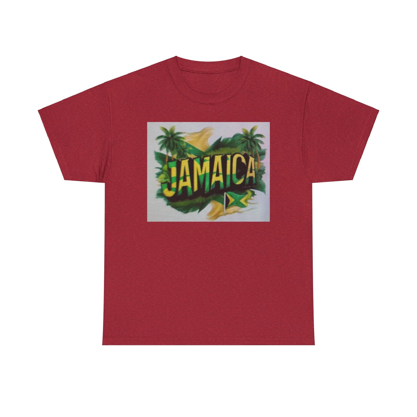 Jamaican Paradise Unisex Heavy Cotton Tee - Tropical Vibe T-Shirt
