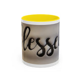 Blessed Accent Coffee Mug - 11oz & 15oz | Positive Vibes for Every Sip
