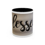 Blessed Accent Coffee Mug - 11oz & 15oz | Positive Vibes for Every Sip