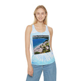 View of Buff Bay, Portland, JamaicaTie Dye Racerback Tank Top - Colorful Beach Vibes for Summer Fun