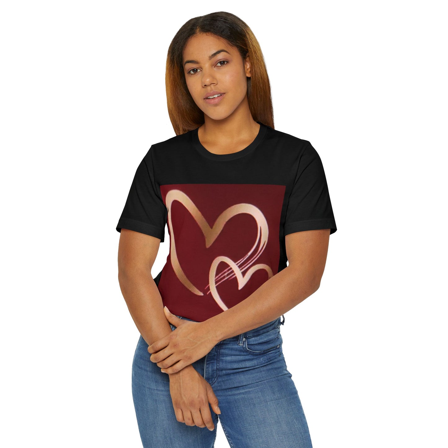 Love Heart Unisex Jersey T-Shirt - Perfect for Valentine's Day & Everyday Wear