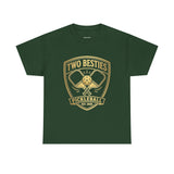 Two Besties Pickleball Badge Tee — Matching Friends Pickleball Shirt