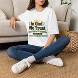 T-Shirt — "In God We Trust" Faith & Fellowship Tee (Sunrise Design)