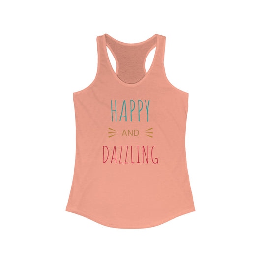 Happy and Dazzling Women’s Racerback Tank Top