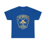 Two Besties Pickleball Badge Tee — Matching Friends Pickleball Shirt